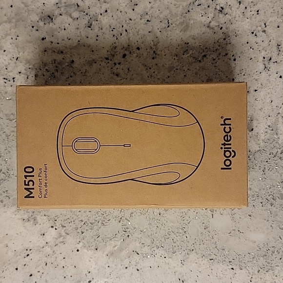 ๐ LOGITECH M510 Comfort Plus Computer Mouse Black NIB - Picture 1 of 5